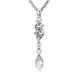 Sterling Silver Horse Turtle Dragon Masks Spoon Pendant Necklace
