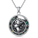Sterling Silver Amulet Medal Viking Tree of Life Athena Lion Star of David Nefertiti Odin Raphael Pendant Necklace