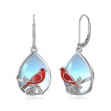 Sterling Silver Tiger Red Panda Elephant  Red Cardinal Dangle Earrings