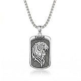 Sterling Silver Tiger Eagle Lion Dragon Phoenix Necklace for Men Animal Jewelry Gifts for Chrismas Birthday