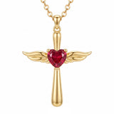 10K 14K 18K Gold Cross Pendant Necklace Religious Jewelry Gifts for Men and Women