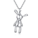 odoo Necklace Sterling Silver Witch Voodoo/Evil Bunny Pendant Gothic Jewelry Gifts for Women Girls