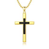 Cross Pendant Necklace  14K Gold Plated Christian Faith Jewelry