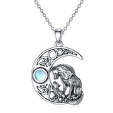 Sterling Silver Raccoon Dolphin Sea Otter Wolf Sloth Mother Daughter Pendant Necklace