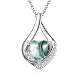 Sterling Silver Heart Shape Tear Dangle Urn Necklace for Ashes