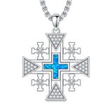Sterling Silver Wooden Cross Pendant Necklace