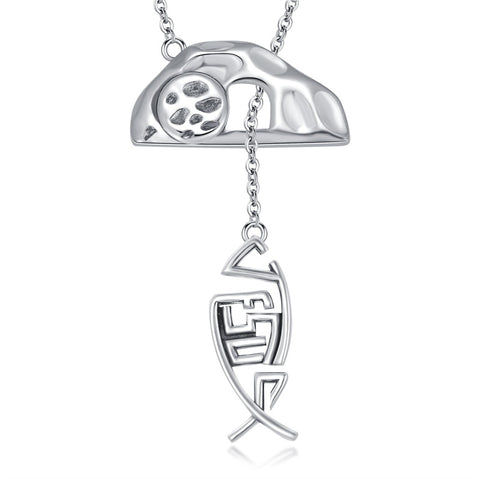 Sterling Silver Amulet Empty Tomb Pendant Necklace