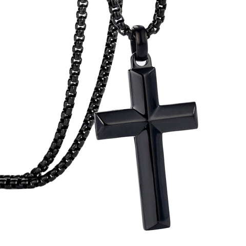 14K Gold Plated Cross Necklace for Men with Adjustable Chain Jewelry Gift for Him