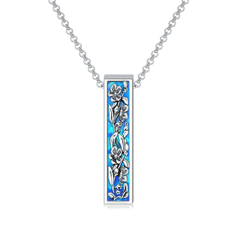 Sterling Silver Flower Urn Necklace for Ashes for Women