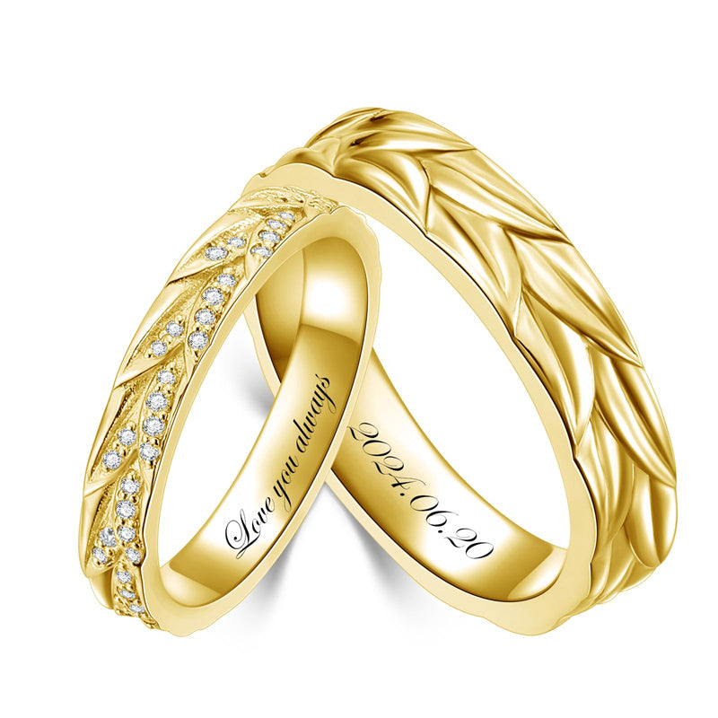 Sterling Silver 10K 14K 18K Gold Personalized Engraved Diamond