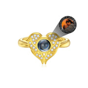 10K 14K 18K Gold Personalized Heart Photo Ring