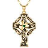 14K Gold Plated Cross Necklace for Women