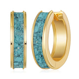 14K Gold Plated Viking  Hoop Earrings for Men