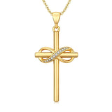 14K Gold Plated  Cross Necklace for Women Christian Jewelry  Birthday Christmas Gift