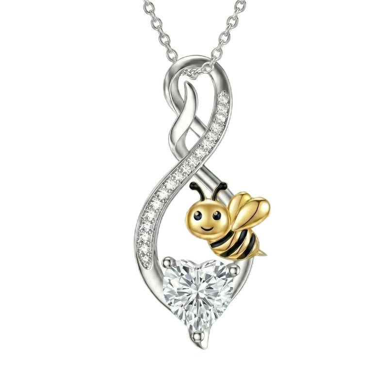 Sterling Silver 12 Month Birthstone Infinity Heart Animal Pendant Necklace Christmas Birthday Jewelry Gift