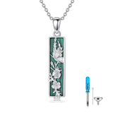 Sterling Silver Hummingbird Urn Necklace for Ashes