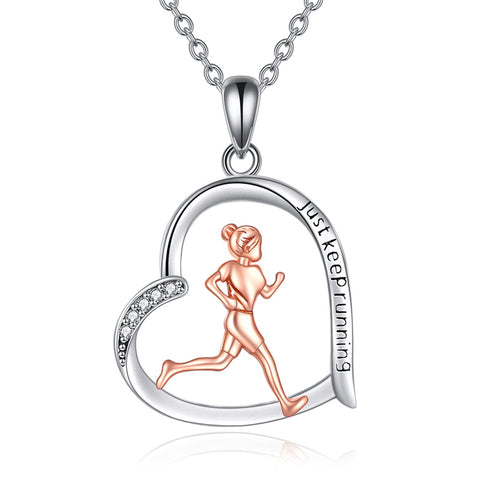 Sports Lovers Gifts for Women Girls Sterling Silver  Pendant Inspirational Jewelry for Sports Lovers
