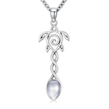 Sterling Silver Horse Turtle Dragon Masks Spoon Pendant Necklace