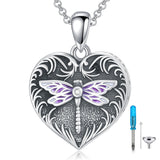 Sterling Silver Heart Rabbit Dog Cat Butterfly Dragonfly Hummingbird Wolf Urn Necklace for Ashes