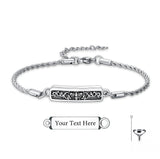 Sterling Silver Bee Celtic Knot Hummingbird Rose Sunflower Bar Urn Bracelet for Ashes