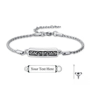 Sterling Silver Bee Celtic Knot Hummingbird Rose Sunflower Bar Urn Bracelet for Ashes