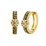 14K Gold Plated Vikings  Celtic Knot Hoop Earrings