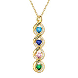 Sterling Silver Personalized  Birthstone Infinity Necklace for Women