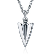 Arrow Necklace for Men 925 Sterling Silver Amulet Pendant Jewellery Birthday Gifts for Women Unisex 20+2‘’ Stainless Steel Chain