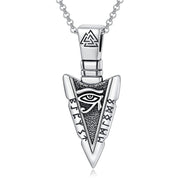 Sterling Silver Viking Arrowhead Pendant Necklace for Men
