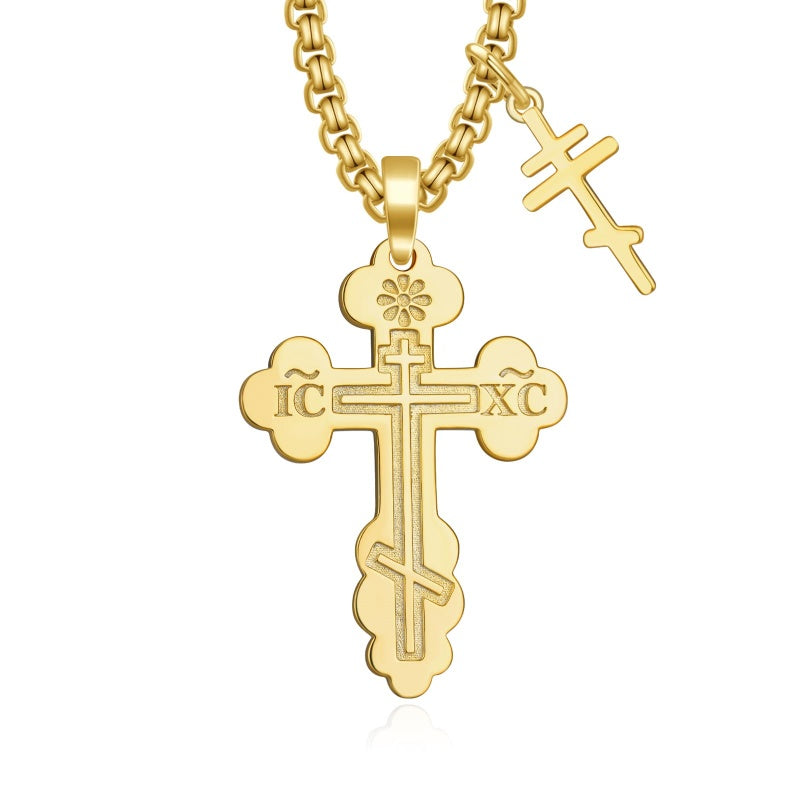 14K Gold Plated  Cross Necklace Religious Amulets Jewelry Gifts