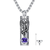 Sterling Silver Saint Michael Urn Necklace for Ashes