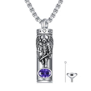 Sterling Silver Saint Michael Urn Necklace for Ashes