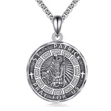 Religious Protector Necklace Sterling Silver Patron Saint Pendant Jewelry Gifts for Women Men