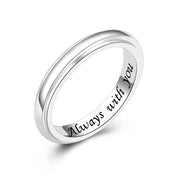 Sterling Silver Spinner Ring Fidget Anxiety Worry Relieving Boredom ADHD Autism Band Rings for Women Men