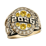 Copper Sterling Silver Custom Birthstone  Engraved Class Ring for Men