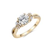 Sterling Silver 10k 14k 18k Gold Personalized Engraved 1Carat Moissanite Wedding Ring