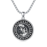 Sterling Silver Viking Dragon Eagle Wolf Animal Pendant Necklace for Men
