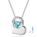 Sterling Silver Urn Necklace for Ashes for Women Ashes Keepsake Pendant Memorial Jewelry Gifts for A Loss of Loved Ones