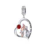 Sterling Silver Father Daughter Charm Beads