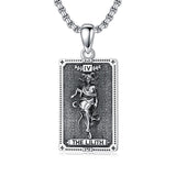 Sterling Silver Tarot Card Hecate Athena Artemis Lilith Medusa Goddess Pendant Necklace