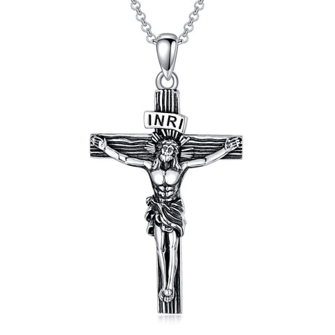 Sterling Silver Cross Clover Rose Turquoise Moss Agate Healing Crystal  Tree of Life Christ Crucifix Pendant Necklace