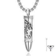 Sterling Silver Phoenix SkullScorpion Wolf Bullet Urn Necklace for Ashes