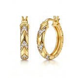 14K Gold Plated Hoop Earrings Jewelry Gift for Birthday Anniversary Mother's Day