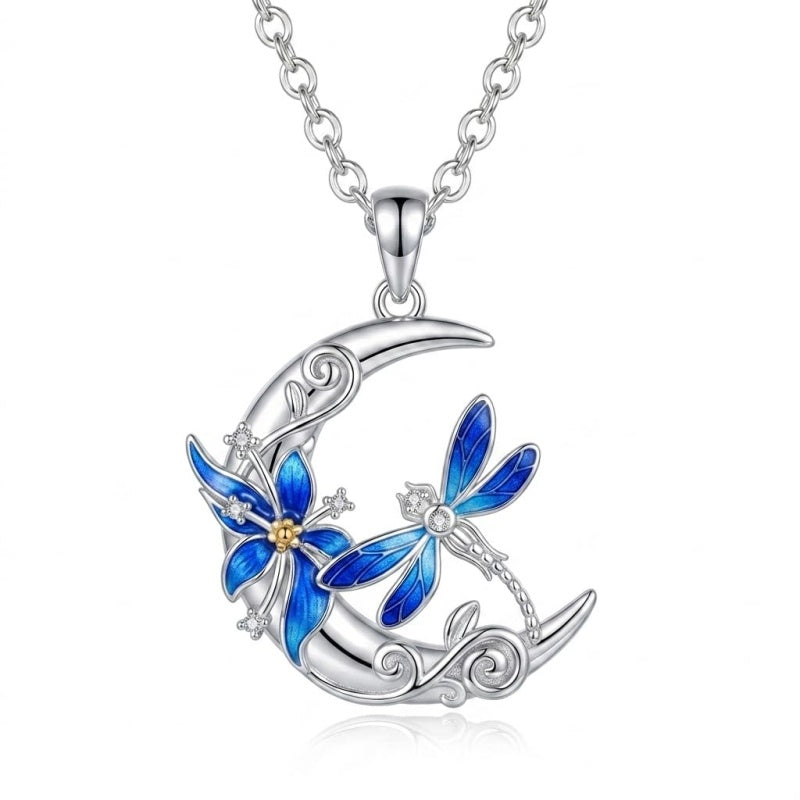 Sterling Silver Dragonfly  Cardinal Butterfly Hummingbird Pendant Necklace Gift for Women
