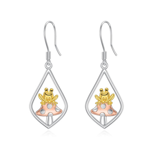 Sterling Silver Bee Butterfly Chicken Chihuahua  Dinosaur Frog Octopus Paw Print Platypus Dangle Earrings