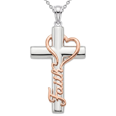 Sterling Silver Cross Pendant Necklace Gift for Anniversary Christmas