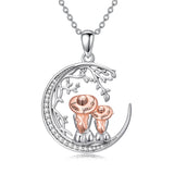 Sterling Silver Mother Daughter Father Daughter Sister Pendant Necklace Family Jewelry for Christmas Mother's Day