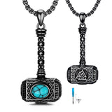 Sterling Silver Thors Hammer Urn Necklace for Ashes