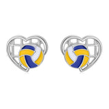 Sterling SilverHockeyBasketball Softball Football Volleyball Pickleball Soccer Baseball Tennis Stud Sport Earrings