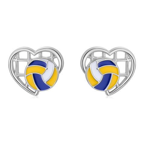 Sterling SilverHockeyBasketball Softball Football Volleyball Pickleball Soccer Baseball Tennis Stud Sport Earrings
